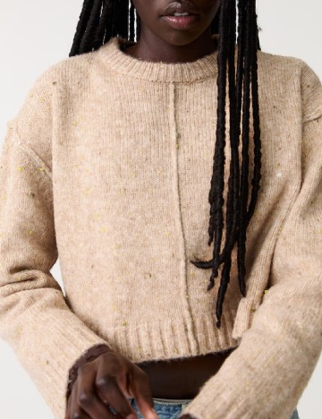 Pulover Pull&Bear, crem