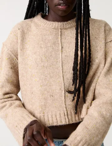 Pulover Pull&Bear, crem Crem