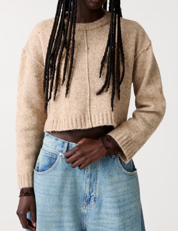 Pulover Pull&Bear, crem