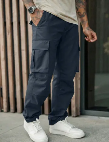 Pantaloni SHEIN, bleumarin Albastru