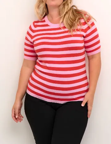 Bluza Kaffe Curve, rosu/roz Roz