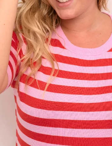 Bluza Kaffe Curve, rosu/roz Roz