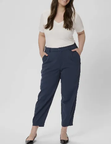 Pantaloni Kaffe Curve, bleumarin Albastru
