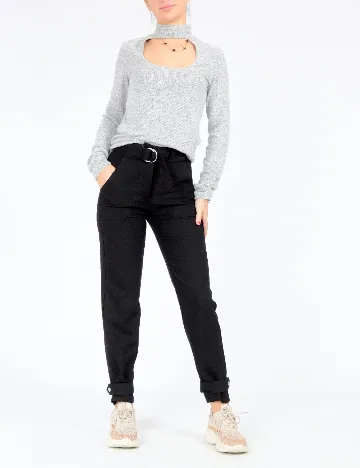Pantaloni Bershka, negru Negru