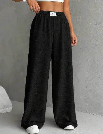 Pantaloni SHEIN CURVE, negru Negru