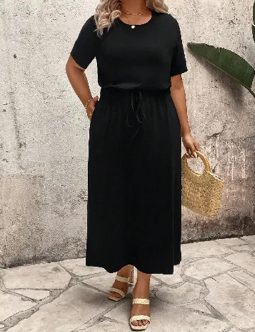 Rochie medie SHEIN CURVE, negru Negru