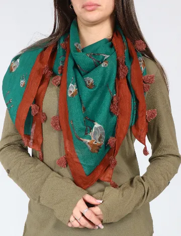 Esarfa Zara, verde Verde