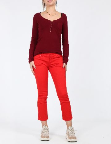 Pantaloni Zra, rosu