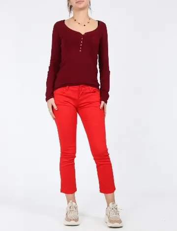 Pantaloni Zra, rosu Rosu