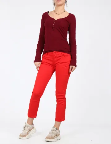 Pantaloni Zra, rosu Rosu