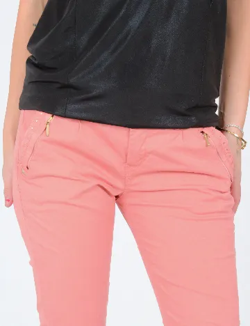 Pantaloni Bershka, roz Roz