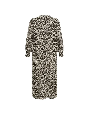 Rochie lunga Kaffe Curve, negru/crem Crem