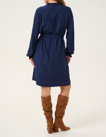 Rochie scurta Cream, bleumarin