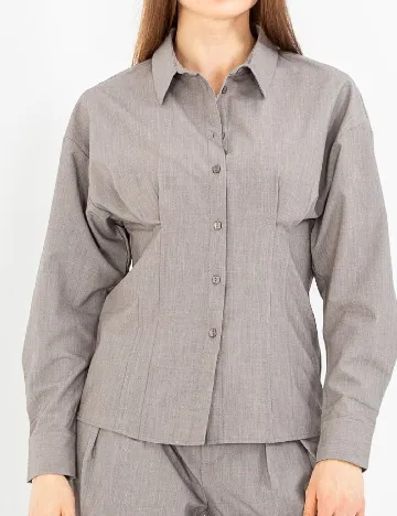 Camasa My Essential Wardrobe, gri Gri
