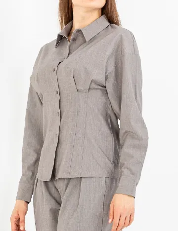 Camasa My Essential Wardrobe, gri Gri