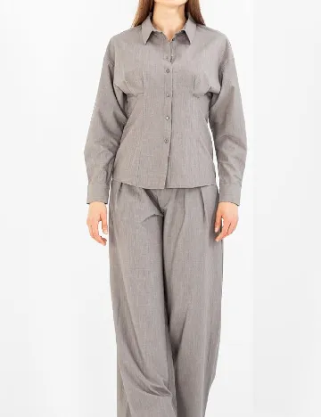 Camasa My Essential Wardrobe, gri Gri