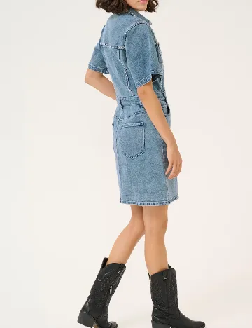 Rochie scurta Kaffe, albastru Albastru