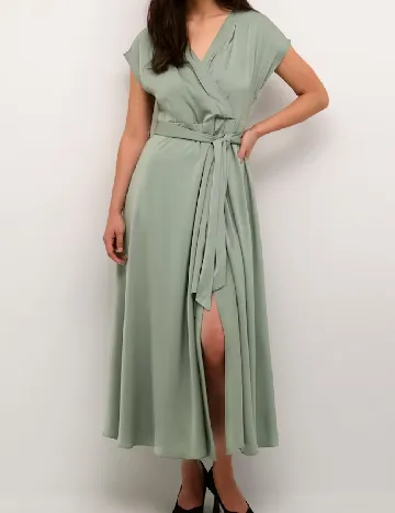 Rochie lunga Cream, verde Verde