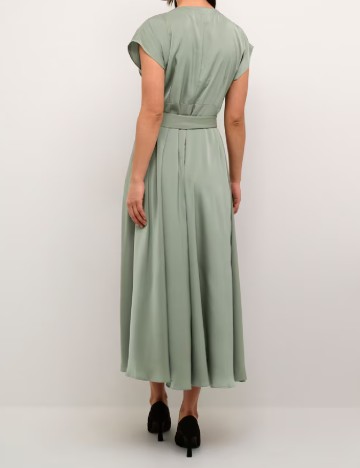 Rochie lunga Cream, verde
