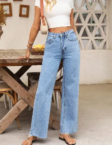 Blugi SHEIN CURVE, albastru deschis Albastru