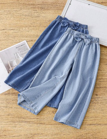 Set pantaloni 2 perechi Shein Kids, albastru