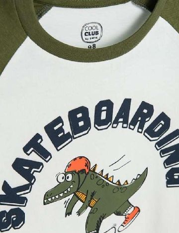 Bluza Cool Club, alb/verde