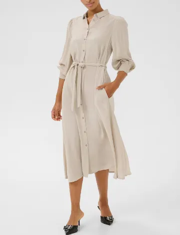 Rochie medie Kaffe, crem Crem