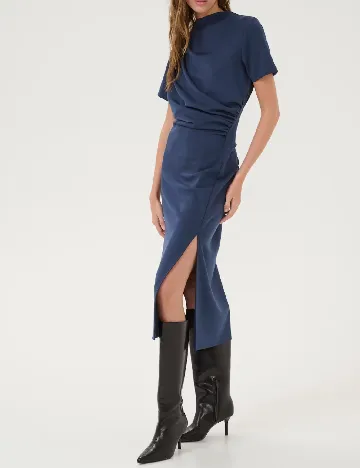 Rochie medie My Essential Wardrobe, bleumarin Albastru