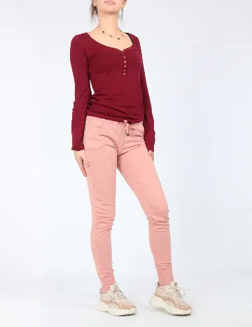 Pantaloni Bershka, roz Roz