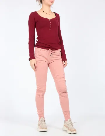 Pantaloni Bershka, roz Roz