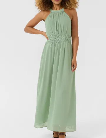 Rochie lunga Cream, verde Verde
