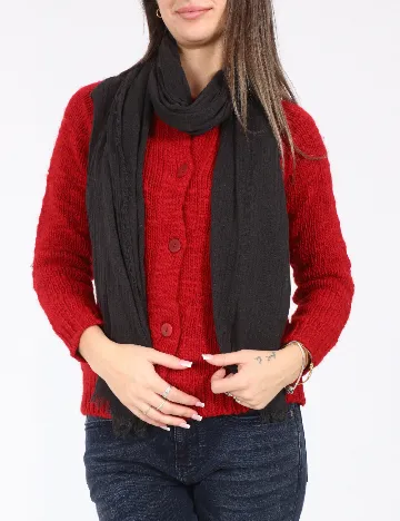 Esarfa Bershka, negru Negru