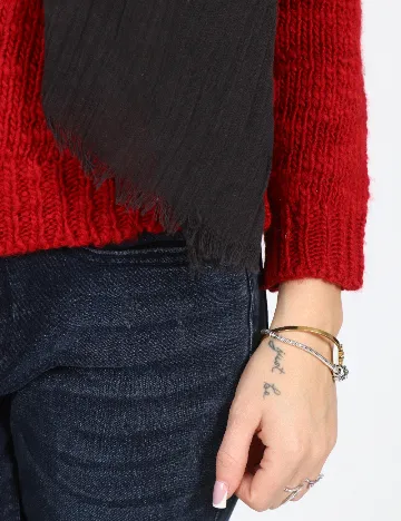 Esarfa Bershka, negru Negru