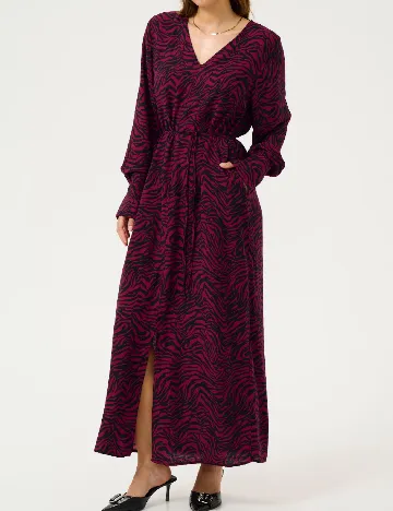 Rochie lunga Kaffe, negru/roz Roz