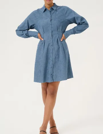 Rochie scurta Kaffe, albastru Albastru