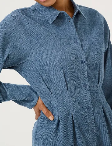 Rochie scurta Kaffe, albastru Albastru
