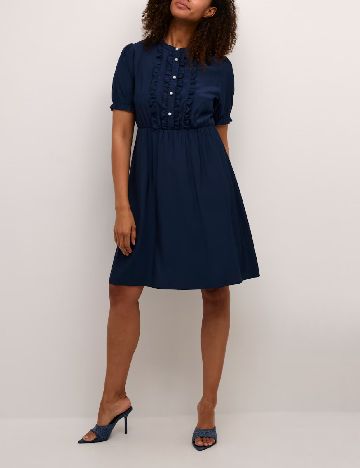 Rochie scurta Cream, bleumarin