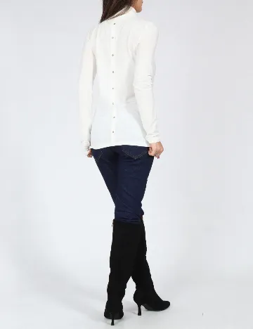 Bluza Bershka, alb Alb