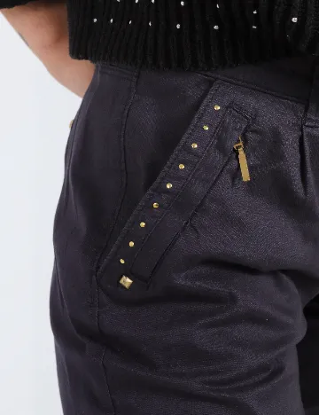 Pantaloni Bershka, bleumarin Albastru