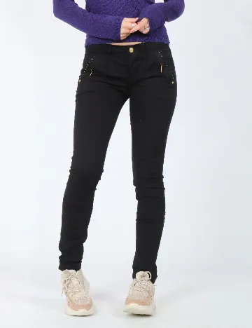 Pantaloni Bershka, negru Negru