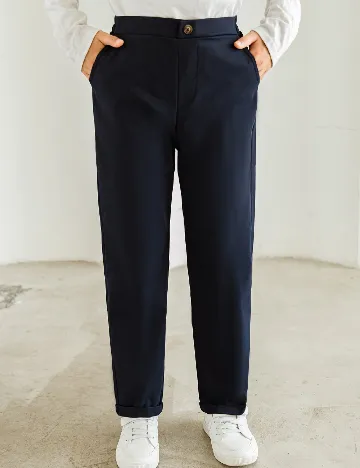 Pantaloni Shein Kids, bleumarin Albastru