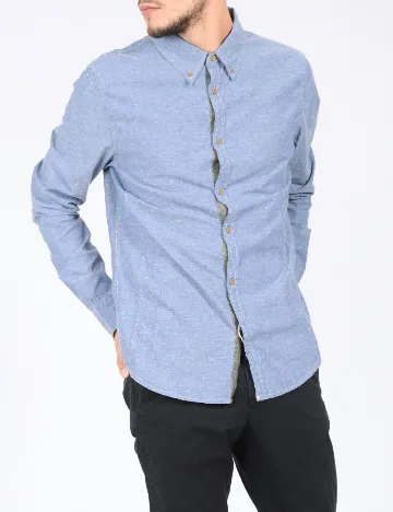 Camasa Bershka, albastru Albastru