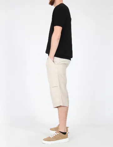 Pantaloni scurti Zara, bej Crem