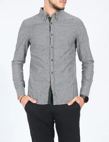 Camasa Bershka, gri Gri