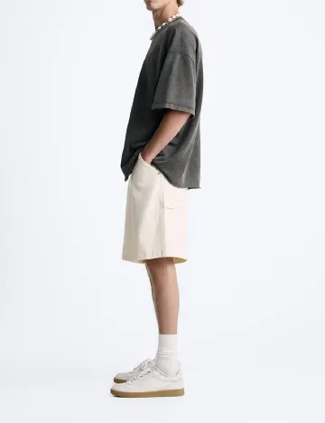 Pantaloni scurti Zra, crem Crem
