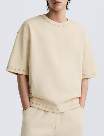 Tricou Zra, crem