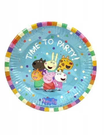 Set farfurii unica folosinta Peppa Pig 10 bucati AVEC, mix culori Mix culori