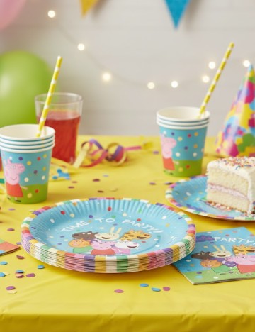 Set farfurii unica folosinta Peppa Pig 10 bucati AVEC, mix culori