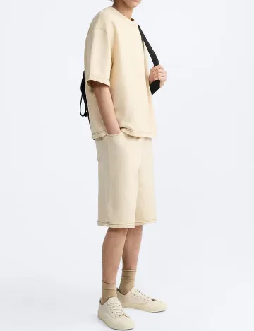 Pantaloni scurti Zra, crem Crem