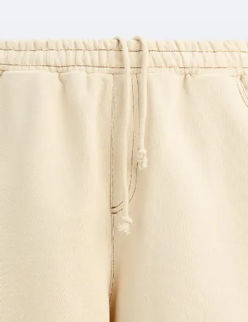Pantaloni scurti Zra, crem Crem